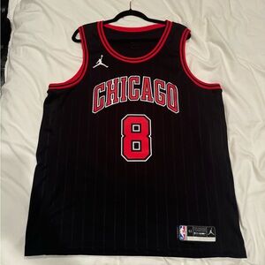 Nike Chicago Bulls - Zach Lavine #8 - Black Pinstripes Throwback Jersey